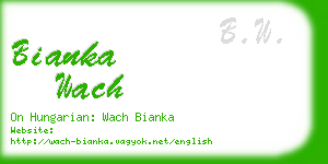 bianka wach business card